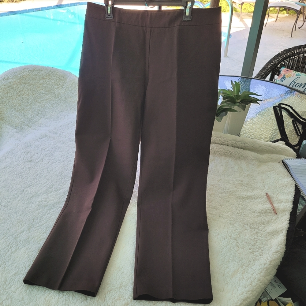 Chico's Getaway Pant Sz 2.5=14, Brown - Picture 2 of 10